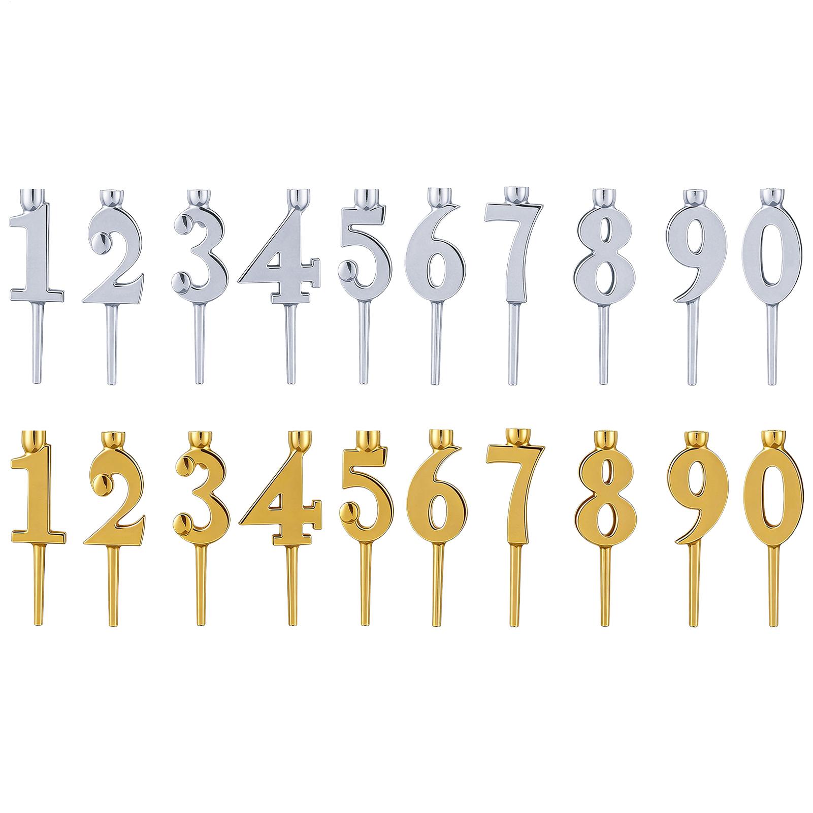 Candle Holder Supplies - Świeczki urodzinowe do tortu, 10 sztuk,