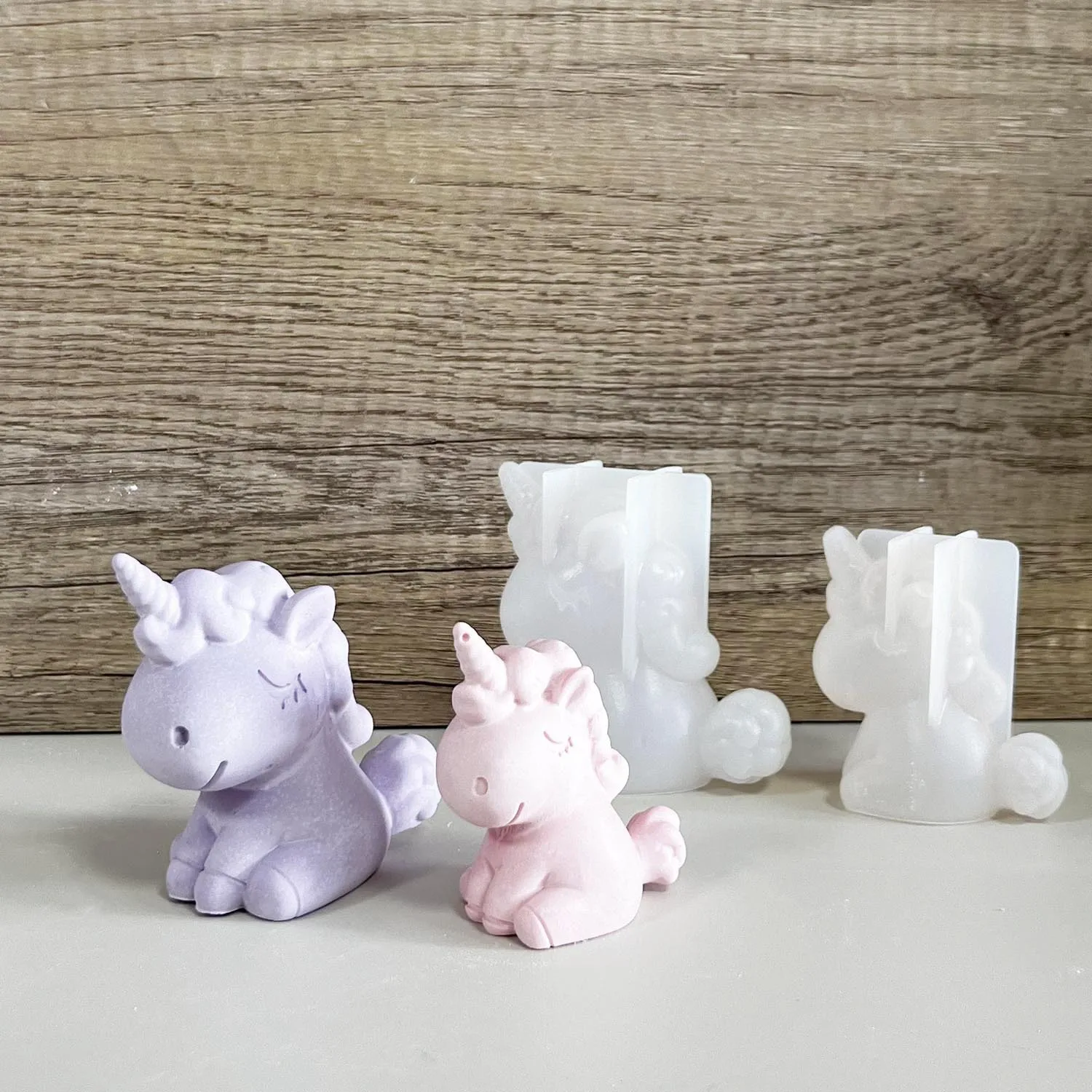 Candle Making Supplies Online - 3D Geometryczny Silikonowy Jednorożec Kot Jeleń