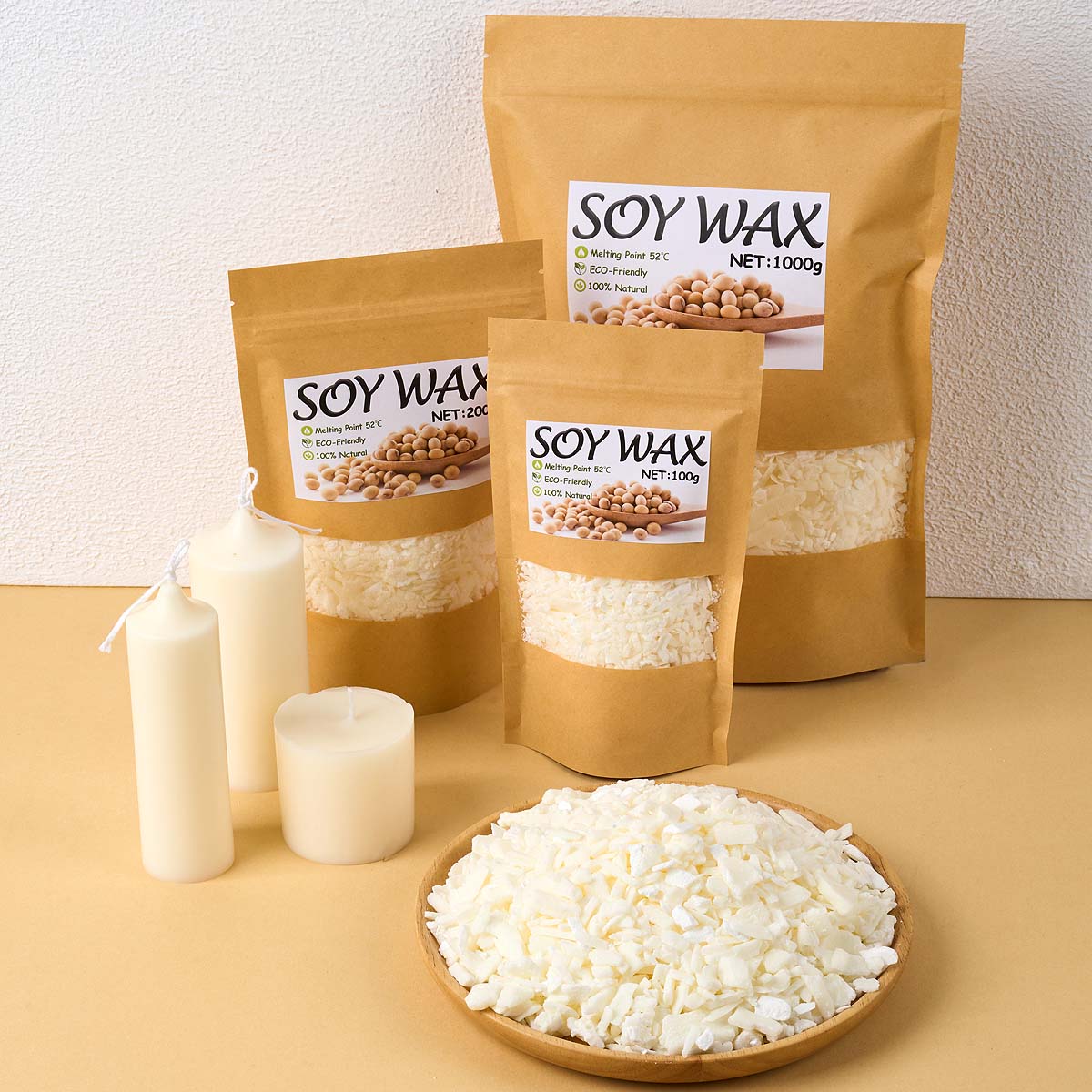 Candle Making Supplies Online - 1-punktowy czysty biały wosk sojowy do