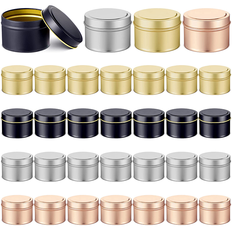 Metal Tin Lid 4Oz - 120ML/4OZ słoiki na świece pusty puszki