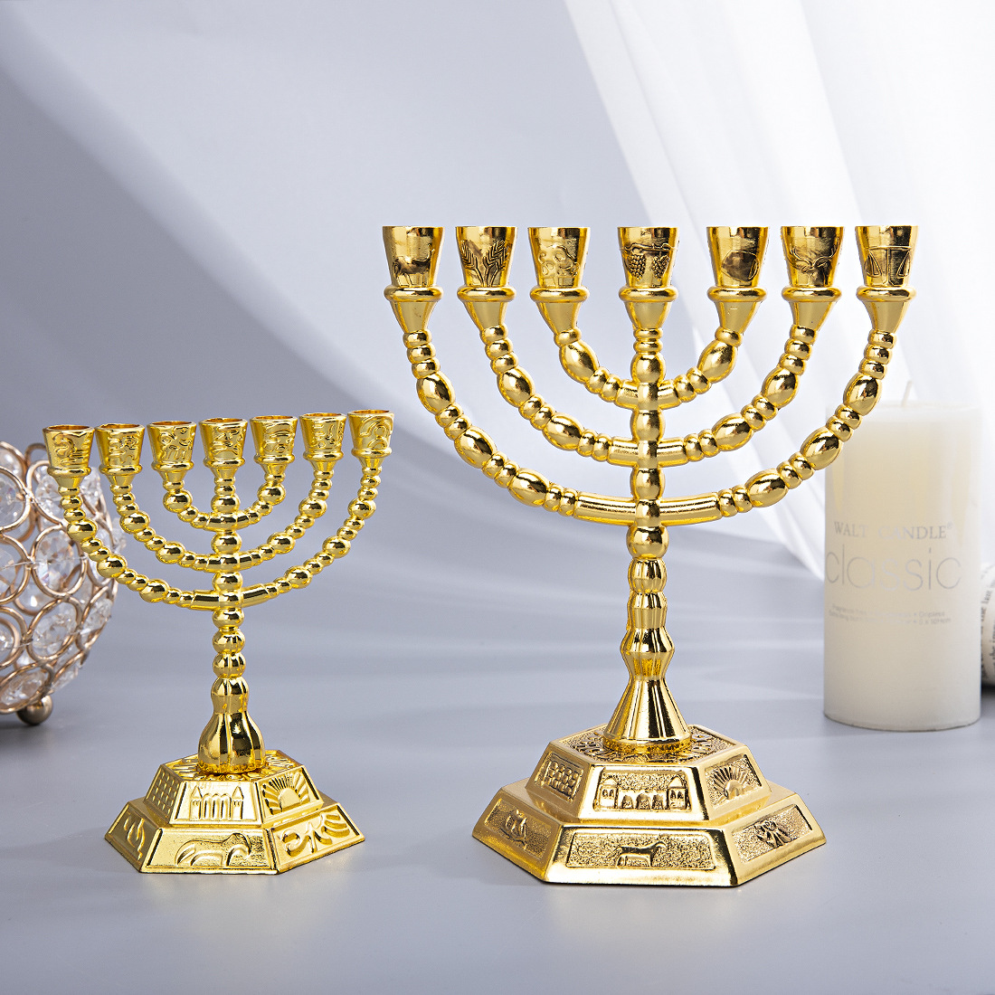 Candle Holder Supplies - Siedmiogórny Menora Świecznik Dekoracja Domu Żydowskiego