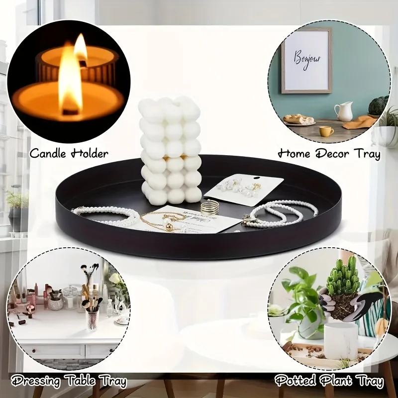 1 szt. Nowoczesna czarna okrąg – Candle Holder Supplies recenzja i cena