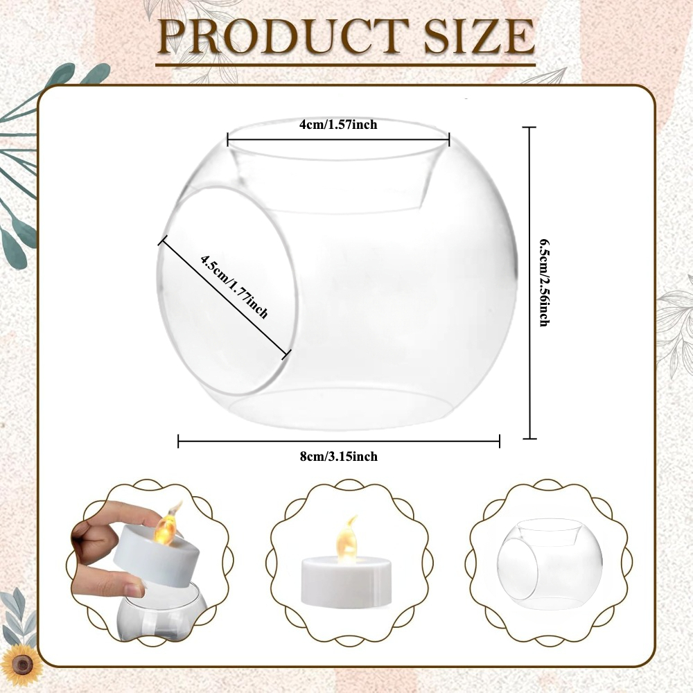 6/12 szt. Szklane Okrągłe Pust – Candle Holder Supplies recenzja i cena
