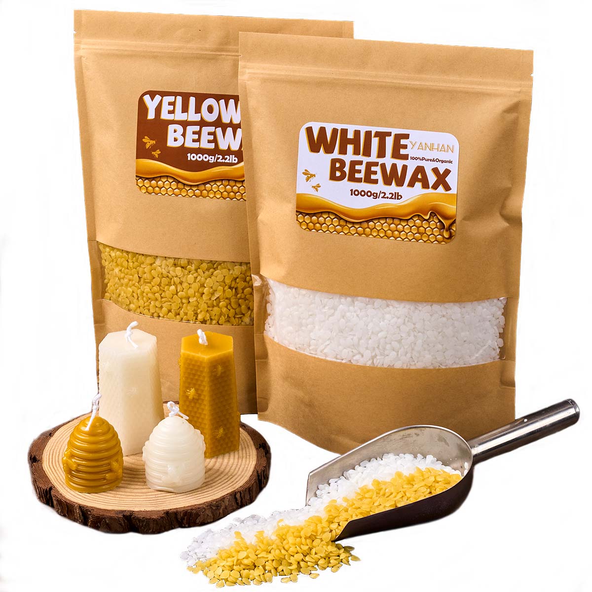1000g czysty naturalny granulo – Candle Supplies Beeswax recenzja i cena