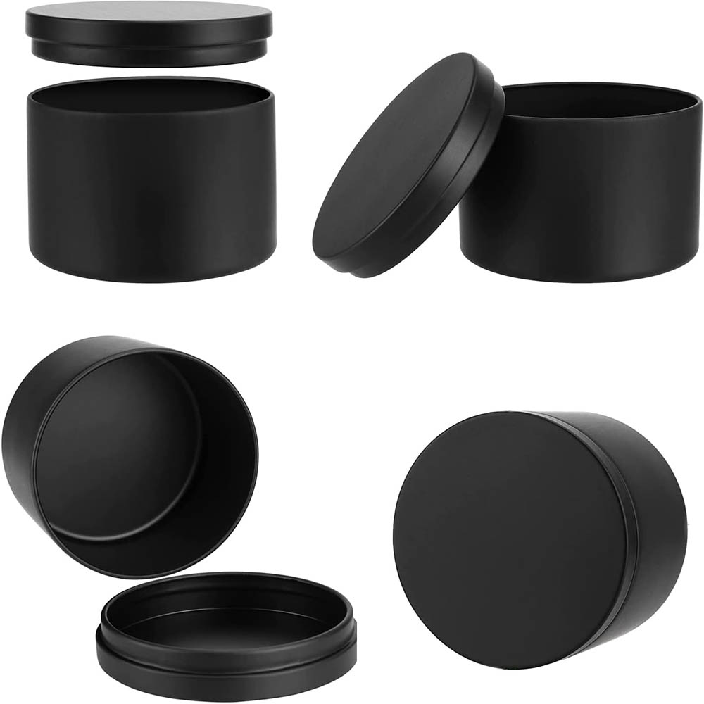 Czarne puszki na świece o poje – Metal Tin Lid 4Oz recenzja i cena